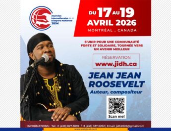 Jean Jean Roosevelt nommé Ambassadeur des JIDH 2026 à Montréal